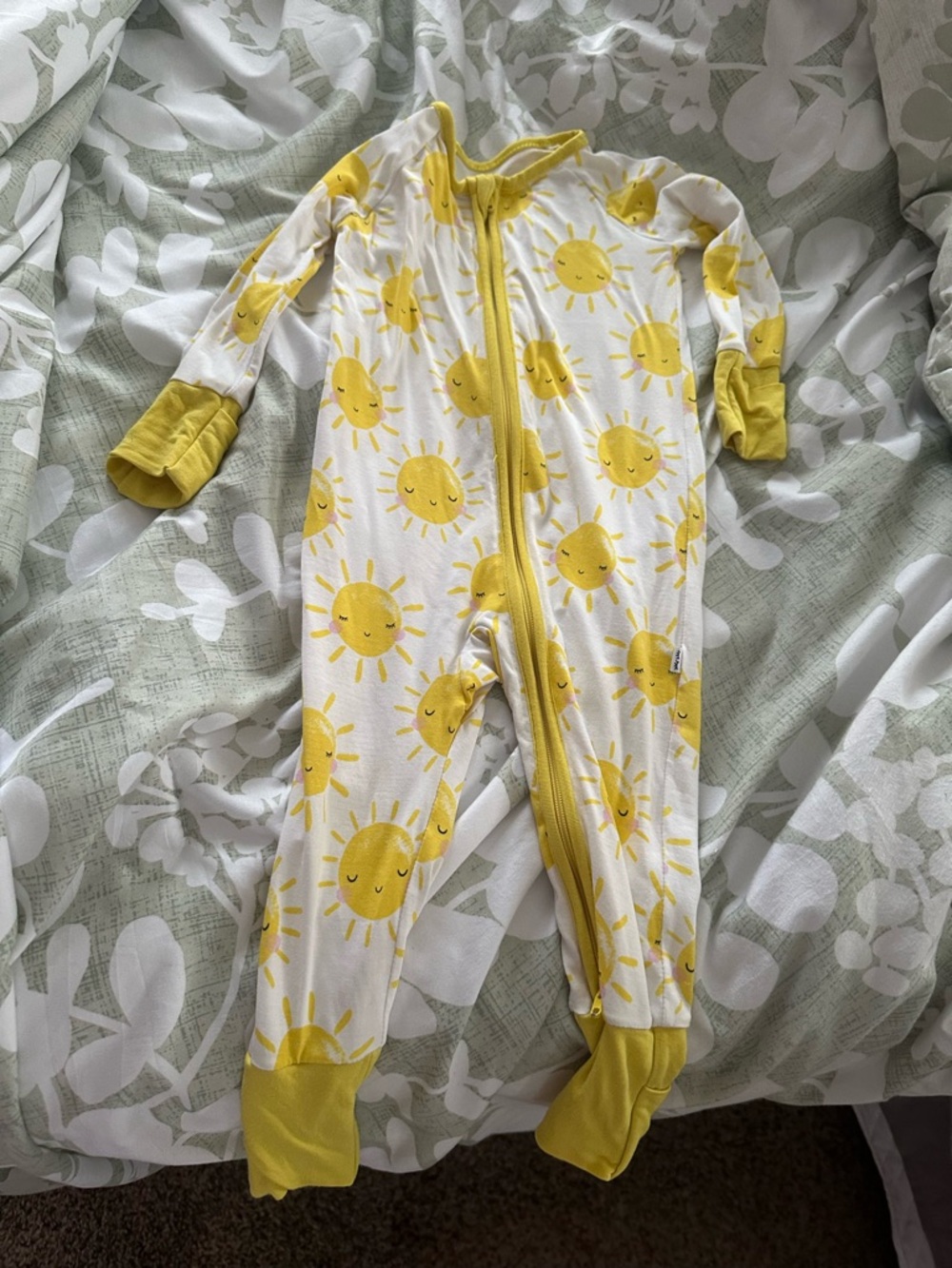 Little Sleepies Sunshine Bamboo Zippy Sleeper 3-6 baby pajamas